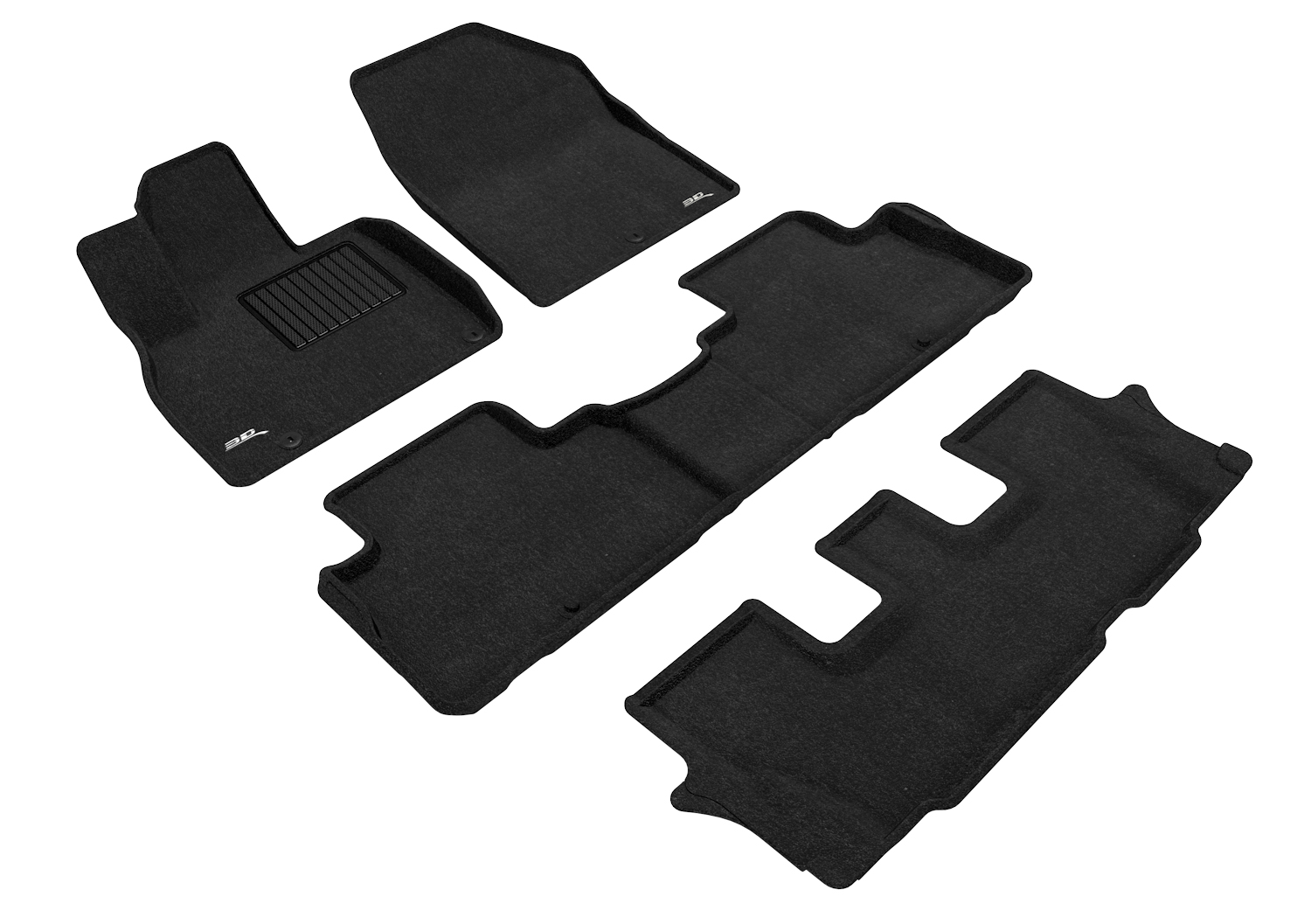 For 2020-2022 Kia Telluride Black All Weather ELEGANT Floor Mat