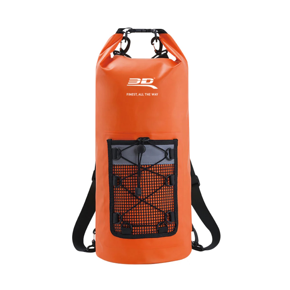 3D ROLL-TOP DRY BAG BACKPACK ORANGE - 30L