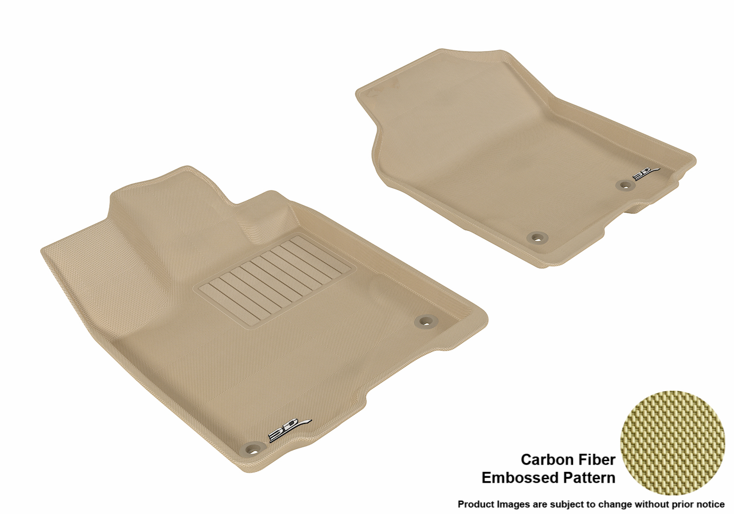 3d Maxpider L1ac00511502 1st Row Tan Kagu 2pc Floor Mat