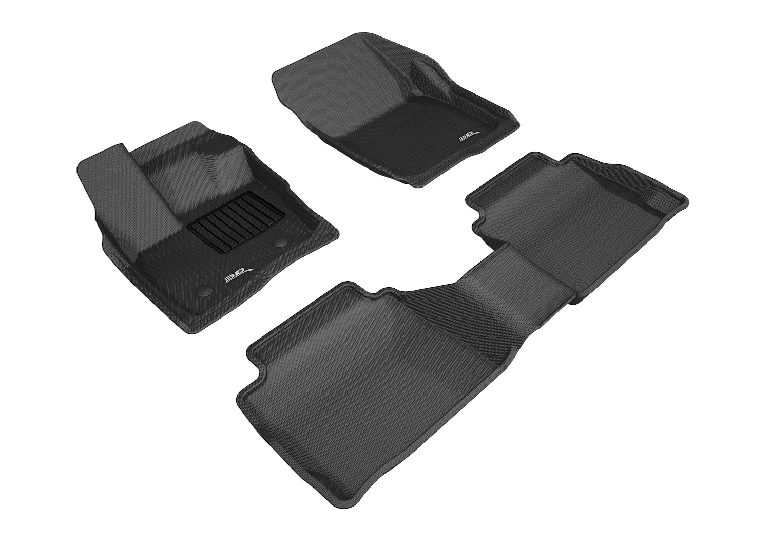 For 2017-2020 Ford Fusion Black All Weather KAGU Floor Mat