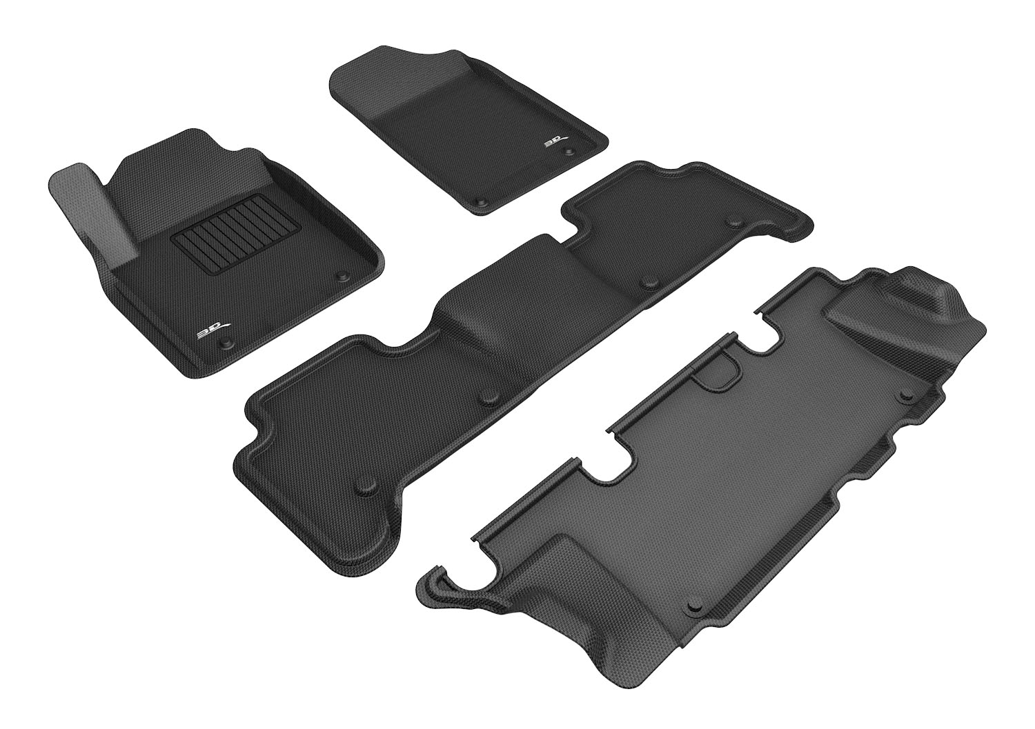 3D Maxpider L1IN01601509 for QX80 7-SEAT 2014-2022 / QX56 2011-2013 KAGU BLACK