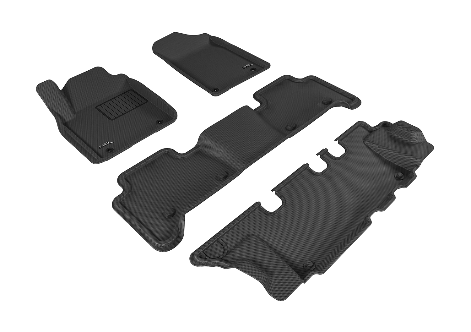 3D Maxpider L1IN02601509 for QX80 8-SEAT 2014-2022 / QX56 2011-2013 KAGU BLACK