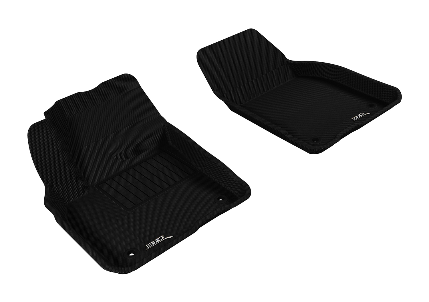 Alfombrilla delantera negra para todo tipo de clima KAGU 2007-2013 Volvo C30 2 piezas - Imagen 1 de 7
